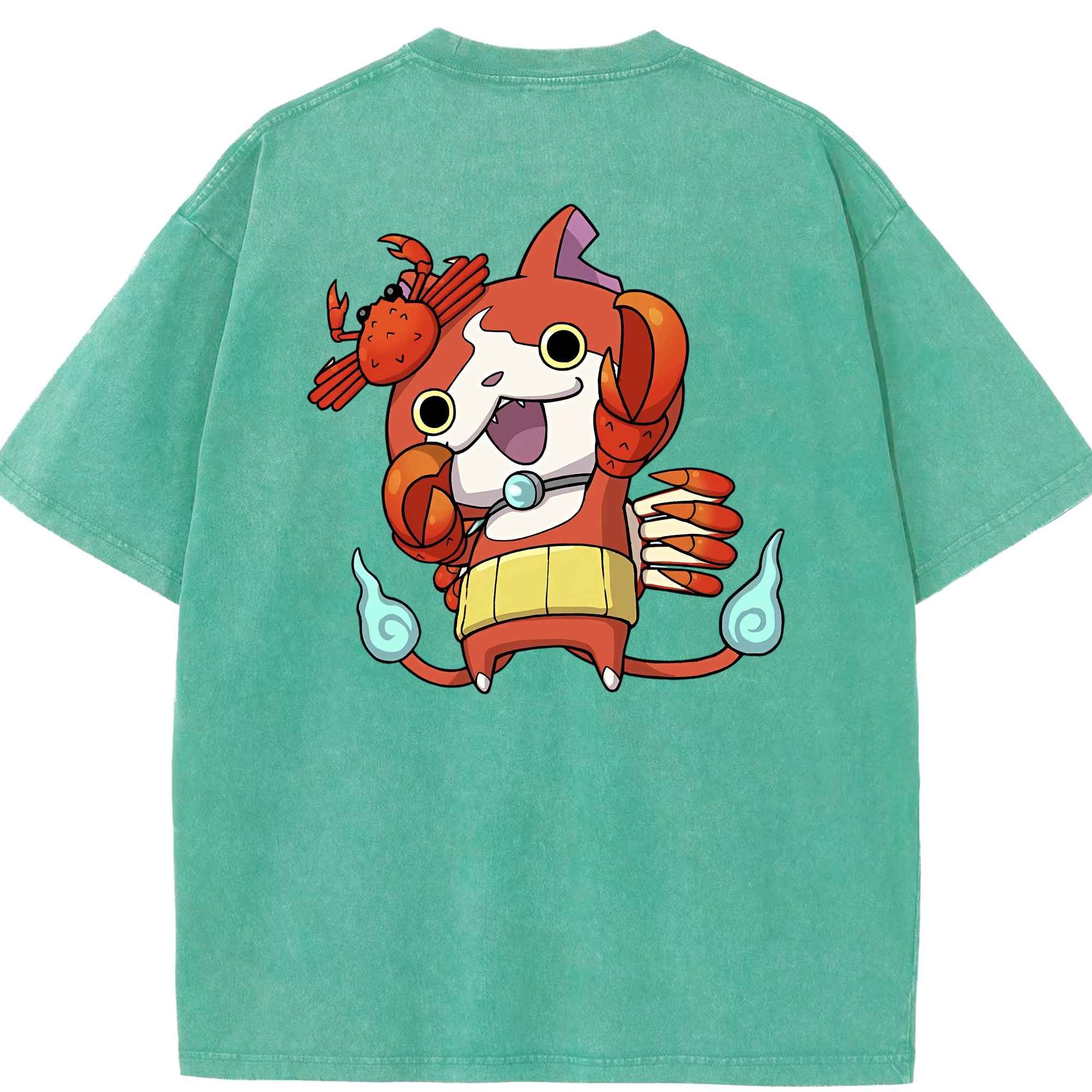 （画像用） 妖怪ウォッチ Yo-kai Watch 綿100% ヴィンテージ風 半袖Tシャツ（背面プリント）